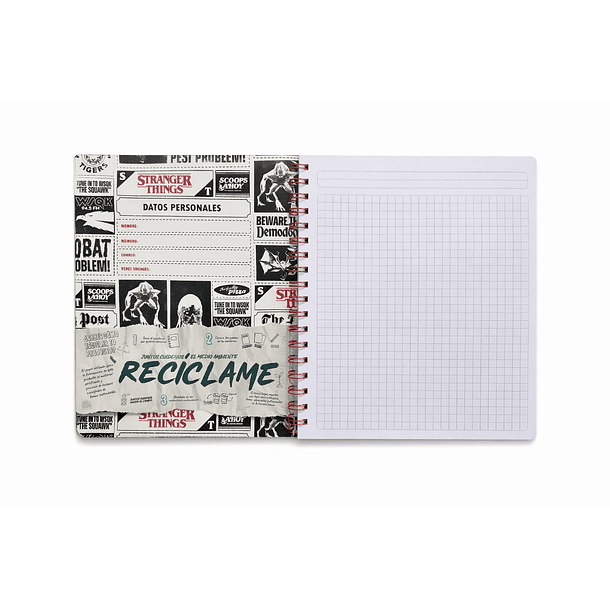 CUADERNO UNIVERSITARIO TORRE 7MM 100H STRANGER THINGS 10