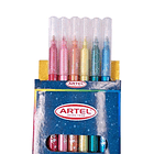 MARCADORES GLITTER 8 COLORES ARTEL 2
