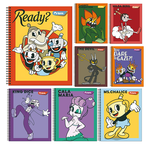 CUADERNO UNIVERSITARIO TORRE 7MM 100H CUPHEAD