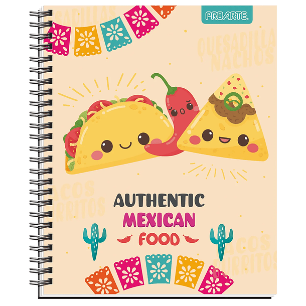 CUADERNO UNIVERSITARIO PROARTE 100H 7MM CUTE PACK 10 4