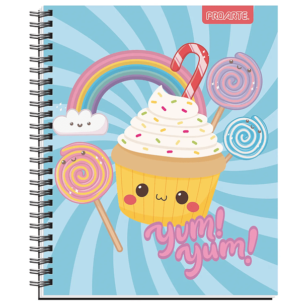 CUADERNO UNIVERSITARIO PROARTE 100H 7MM CUTE PACK 10 7