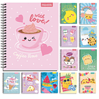 CUADERNO UNIVERSITARIO PROARTE 100H 7MM CUTE PACK 10 1