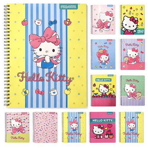 CUADERNO UNIVERSITARIO PROARTE 100H 7MM HELLO KITTY 2026 