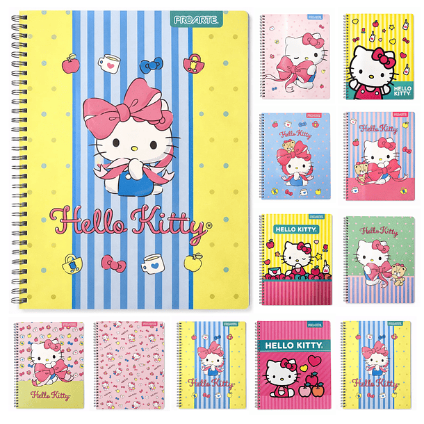 CUADERNO UNIVERSITARIO PROARTE 100H 7MM HELLO KITTY 2026  1