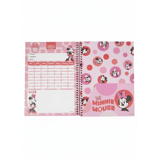 CUADERNO TRIPLE 150H 7MM MINNIE MOUSE COLLAGE ARTEL 5