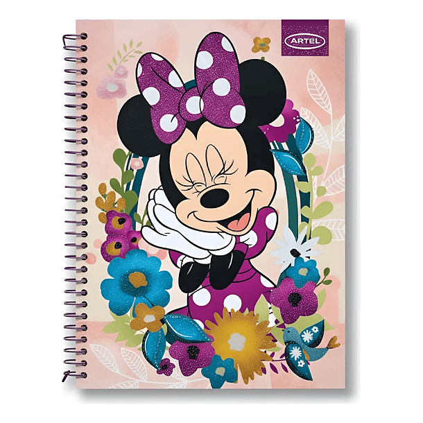 CUADERNO TRIPLE 150H 7MM MINNIE MOUSE FLOWERS ARTEL 1