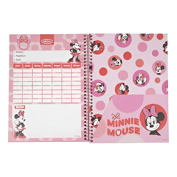 CUADERNO TRIPLE 150H 7MM MINNIE MOUSE COLLAGE ARTEL 7