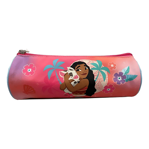 ESTUCHE ESCOLAR MOANA PRINCESAS DISNEY CILINDRO