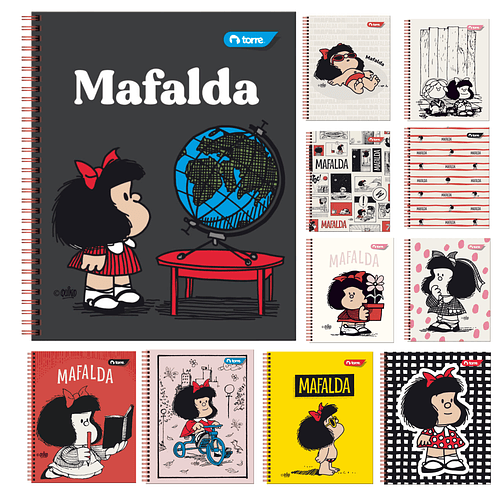 CUADERNO UNIVERSITARIO TORRE 7MM 100H MAFALDA