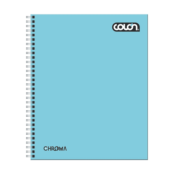CUADERNO UNIVERSITARIO CHROMA PASTEL 7MM 100H COLON PACK 8 2