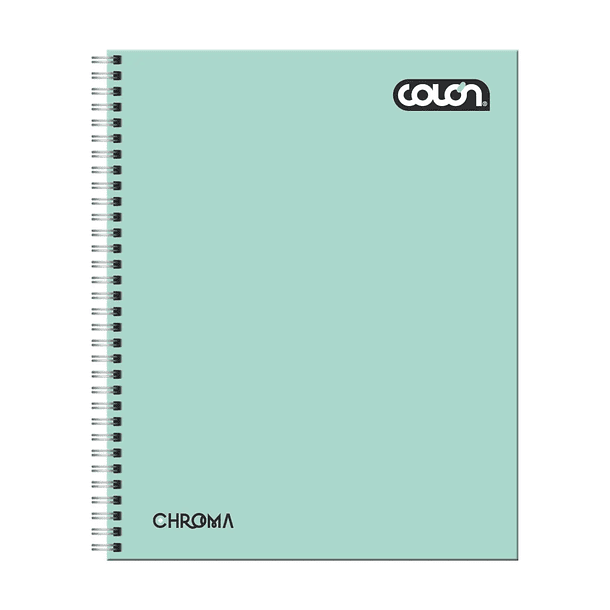 CUADERNO UNIVERSITARIO CHROMA PASTEL 7MM 100H COLON PACK 8 3