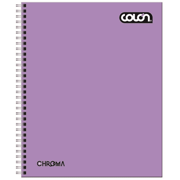 CUADERNO UNIVERSITARIO CHROMA PASTEL 7MM 100H COLON PACK 8 4