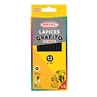 LÁPICES DE GRAFITO ARTEL HB N°2 SIN GOMA CAJA 12  2