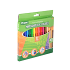 PLUMONES TORRE 12 COLORES + 3 TONOS PIEL PUNTA FINA 2