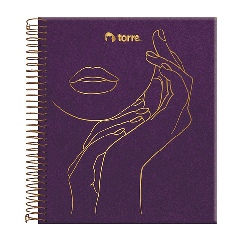 CUADERNO UNIVERSITARIO BOOK VELVET 120H 7MM 3M TORRE
