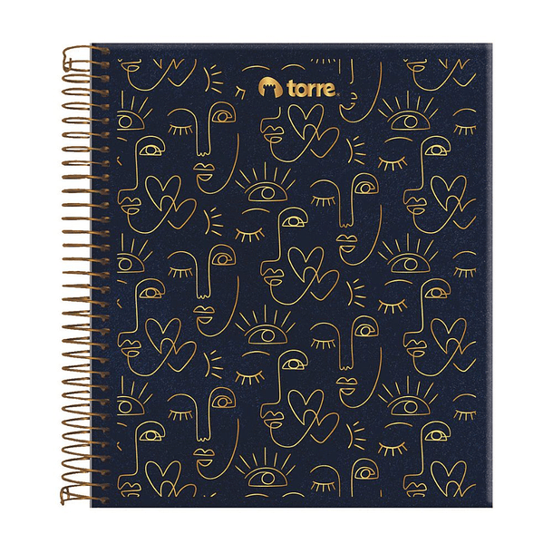 CUADERNO UNIVERSITARIO BOOK VELVET 120H 7MM 3M TORRE 4