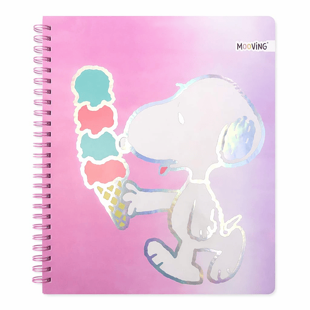CUADERNO UNIVERSITARIO MOOVING 7MM 100H SNOOPY 2