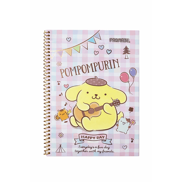 CUADERNO TRIPLE CARTA PROARTE 7MM 150H POMPOMPURIN  4