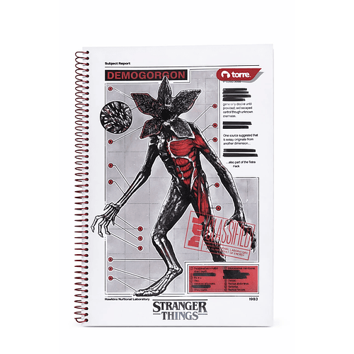 CUADERNO TRIPLE CARTA TORRE 7MM 150H STRANGER THINGS