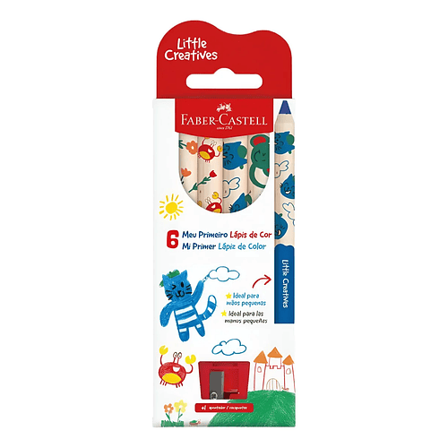 LÁPIZ DE COLOR MY FIRST FABER DE CASTELL 6 COL + SAC
