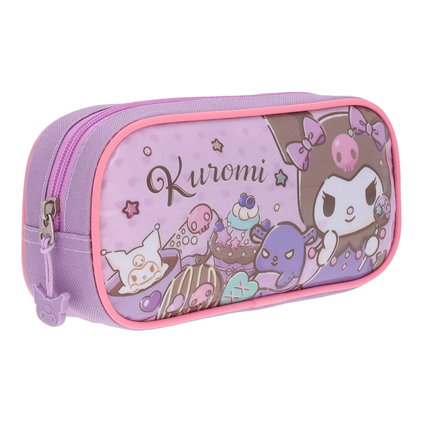 ESTUCHE ESCOLAR NIÑA KUROMI MORADO HELLO KITTY 1