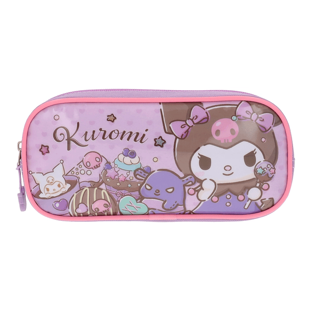ESTUCHE ESCOLAR NIÑA KUROMI MORADO HELLO KITTY 2