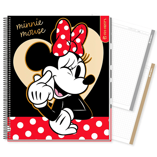 CUADERNO 1/2 OFICIO MINNIE MOUSE CUADRO 5MM RHEIN