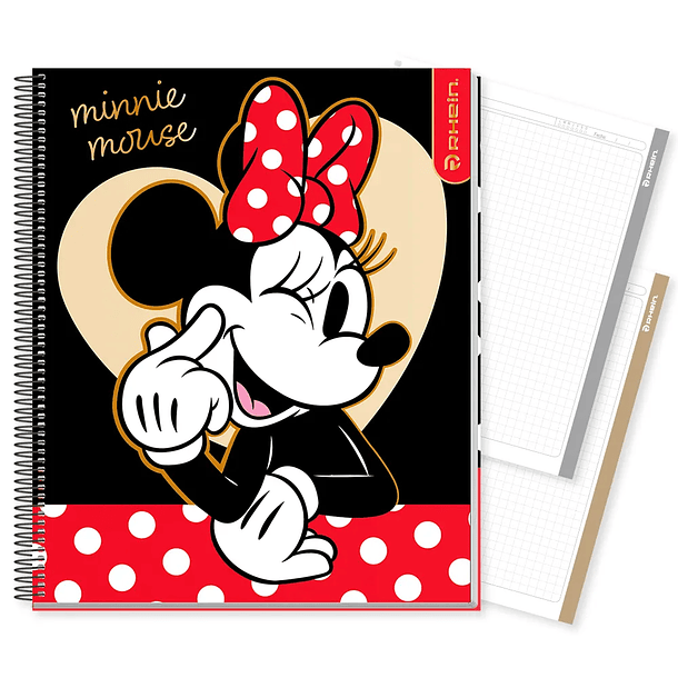 CUADERNO 1/2 OFICIO MINNIE MOUSE CUADRO 5MM RHEIN