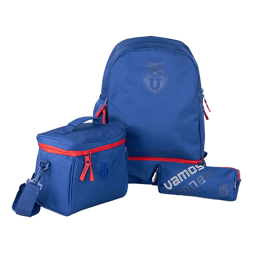 PACK ESCOLAR MOCHILA U DE CHILE FANATICOS MOOSE 