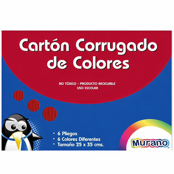 CARPETA CON PAPEL CARTON CORRUGADO 6 COLORES MURANO