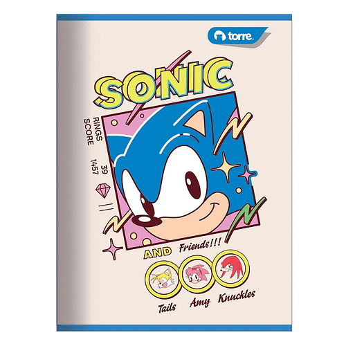 CUADERNO COLLEGE TORRE SONIC 7MM 80 HOJAS