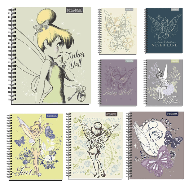 CUADERNO UNIVERSITARIO PROARTE 7MM 100H TINKER BELL