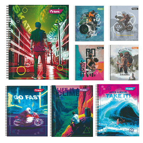 CUADERNO UNIVERSITARIO CLASICO HOMBRE 7MM 100H TORRE