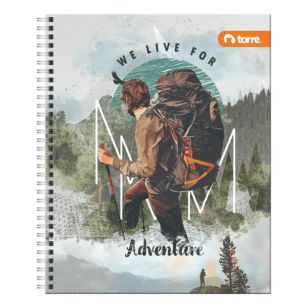 CUADERNO UNIVERSITARIO CLASICO HOMBRE 7MM 100H TORRE 9