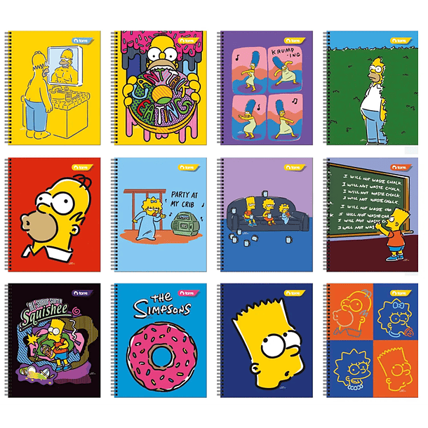 CUADERNO UNIVERSITARIO TORRE LOS SIMPSONS 100H PACK 10  14