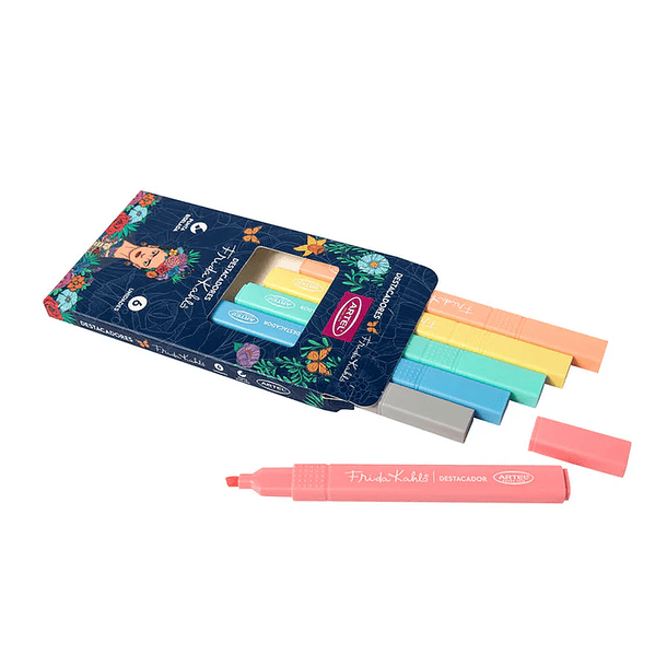SET DESTACADORES ARTEL DISEÑO FRIDA KAHLO 6 UND 2