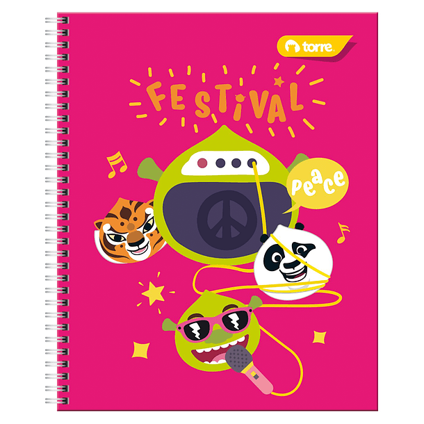 CUADERNO UNIVERSITARIO TORRE 7MM 100H KOUKOU PACK 10 4