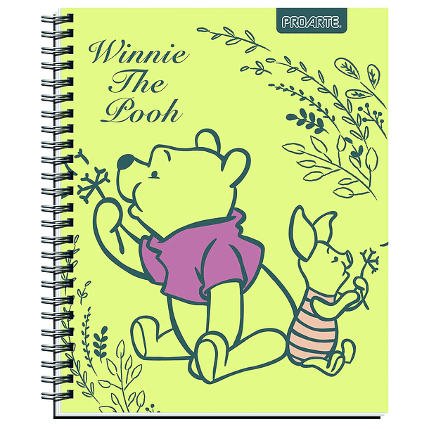 CUADERNO UNIVERSITARIO PROARTE 100H 7MM WINNIE POOH PACK 10 9