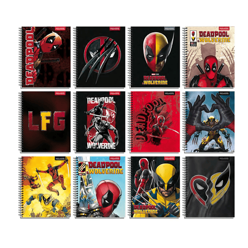 CUADERNO UNIVERSITARIO PROARTE 100H 7MM DEADPOOL WOL PACK