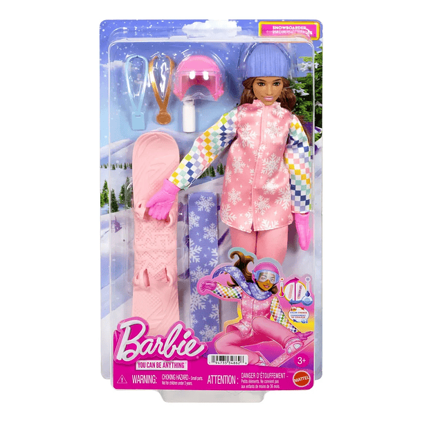 BARBIE PROFESIONES MUÑECA SET DE LUJO  SNOWBOARDER 6