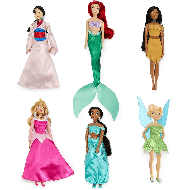 SET PRINCESAS DISNEY STORE 11 MUÑECAS CON ACCESORIOS 5