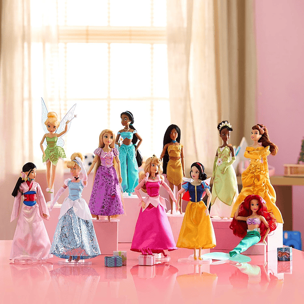 SET PRINCESAS DISNEY STORE 11 MUÑECAS CON ACCESORIOS 2