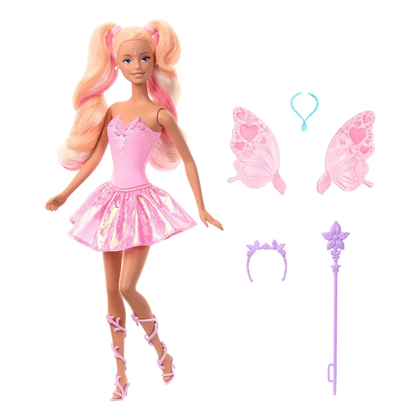 BARBIE HADA COLOR CHANGE CON ALAS Y ACCESORIOS 4