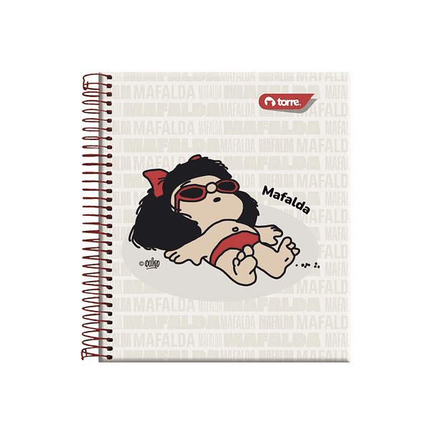 CUADERNO BOOK MAFALDA 7MM TORRE 150 HOJAS  2