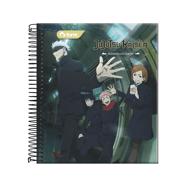 CUADERNO JUJUTSU KAISEN TORRE 7MM 150 HOJAS  1