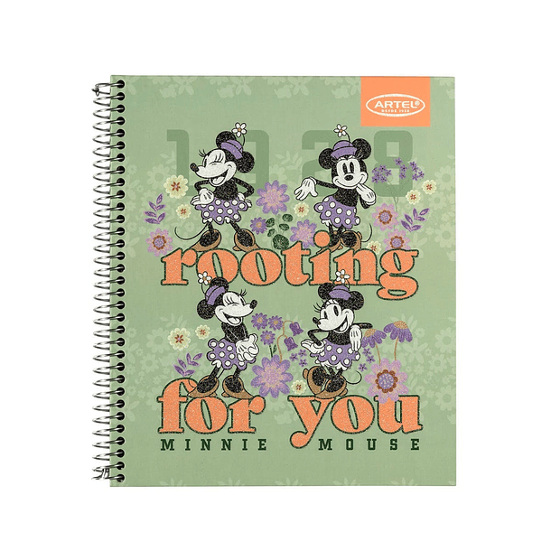 CUADERNO BOOK 120 HOJAS MINNIE SPRING ARTEL  1
