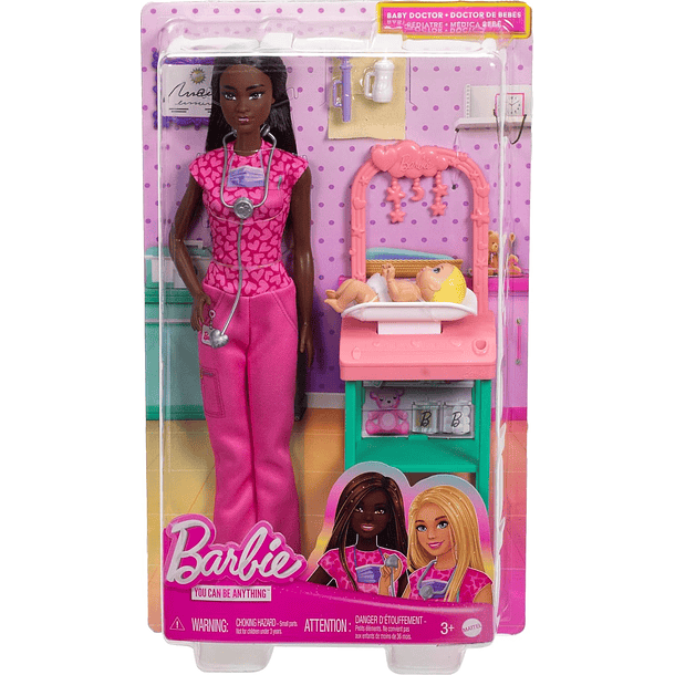 BARBIE DOCTORA DE BEBÉS MORENA MUÑECA Y ACCESORIOS 3