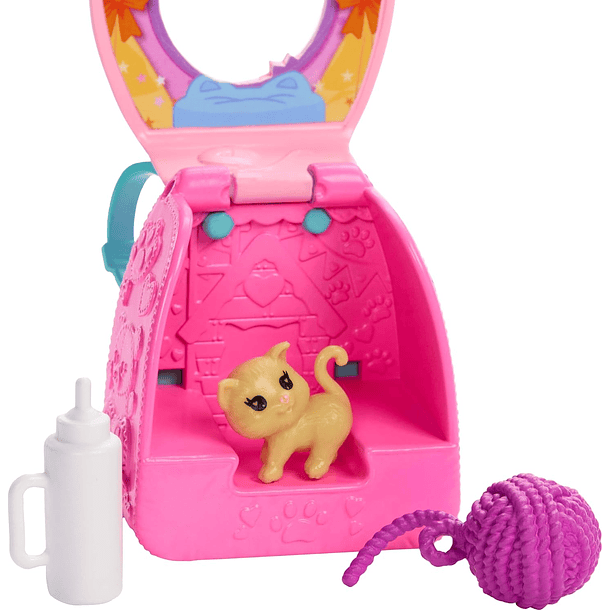BARBIE CHELSEA MOCHILA GATITO SET MASCOTA MATTEL 4