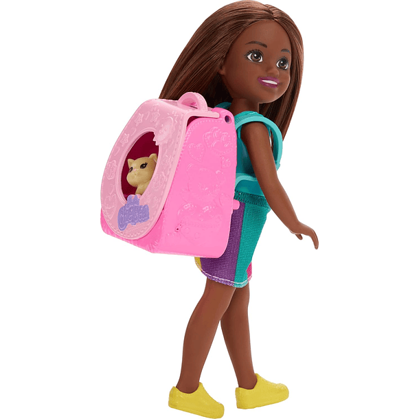 BARBIE CHELSEA MOCHILA GATITO SET MASCOTA MATTEL 5