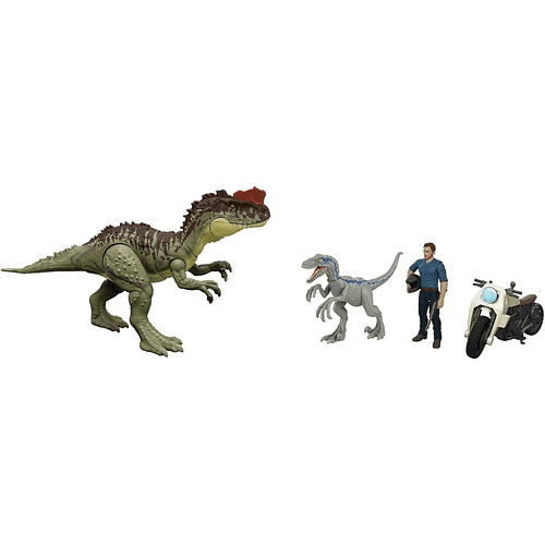 SET JURASSIC WORLD DOMINION OWEN + BLUE + YANGCHUANOSAURUS